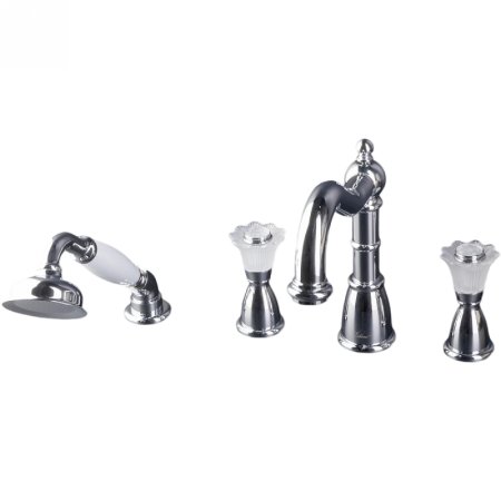 Смеситель на борт ванны Boheme Camelia 396 Хром 