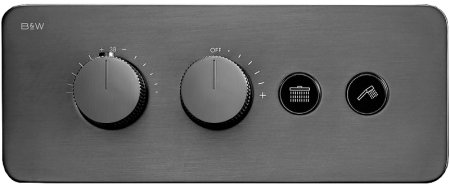 Душевая система Black&White Universe U7646GM 7646GM с термостатом Gun Metal 