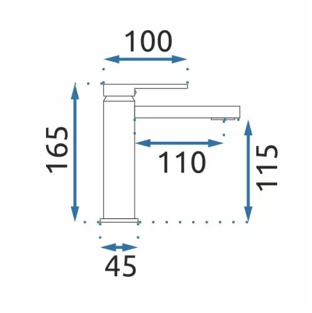 Смеситель для раковины без донного клапана Rea Verso REA-B6555 