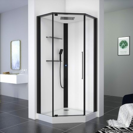 Душевая кабина Black&White Galaxy G8036 100x100 8036000 с гидромассажем 