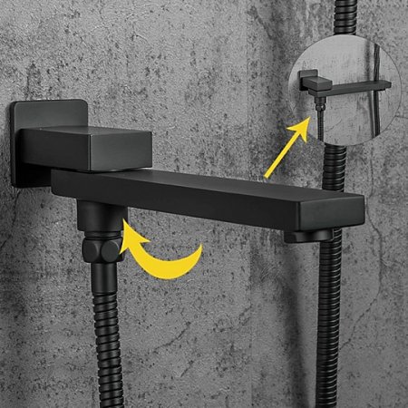 Душевая система Gappo G7117-6 Черная матовая 