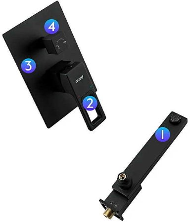 Душевая система Gappo G7117-6 Черная матовая 