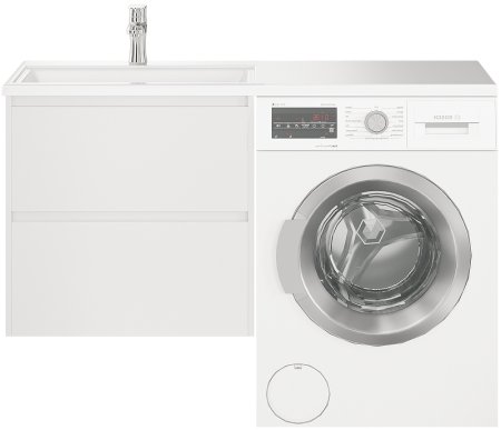 Тумба с раковиной Creto Cafor 130 L 19-W130L подвесная Белый глянец 