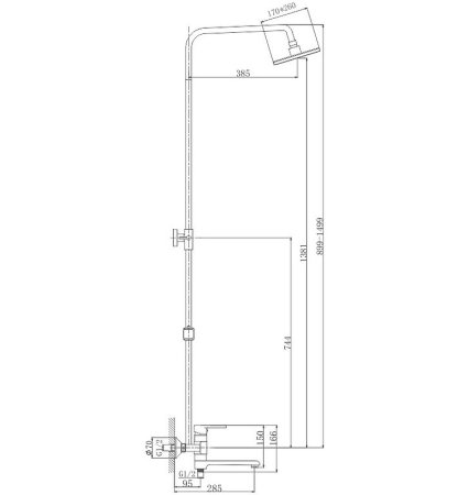 Душевая система Haiba HB2424 Хром 