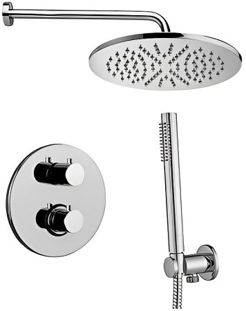 Душевая система Paffoni Light KITLIQ018CRKING с термостатом Хром 