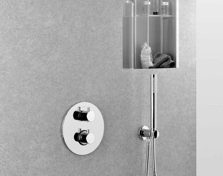 Душевая система Paffoni Light KITLIQ018CRKING с термостатом Хром 