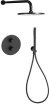 Душевая система Paffoni Light KITLIQ018NOKING с термостатом Черная матовая 