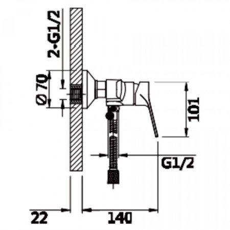 Смеситель для душа ViEiR V023561 Хром 