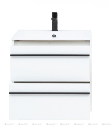 Тумба с раковиной Aquanet Lino 60 белый матовый 