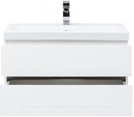 Тумба с раковиной Aquanet Беркли 80 белый/дуб рошелье 