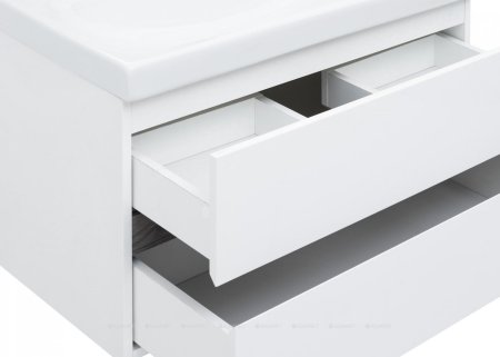 Тумба с раковиной Aquanet Беркли 80 белый/дуб рошелье 