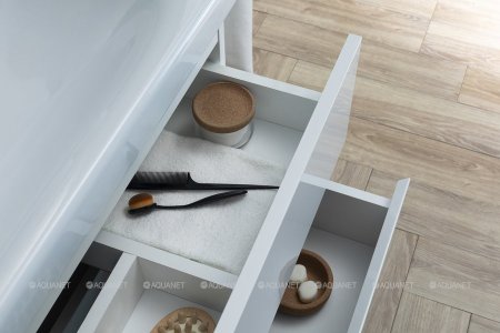 Тумба с раковиной Aquanet Беркли 80 белый/дуб рошелье 