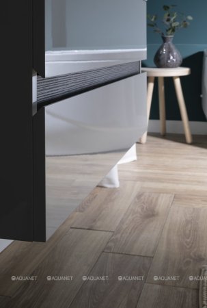 Тумба с раковиной Aquanet Беркли 80 белый/дуб рошелье 