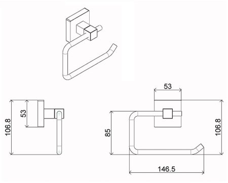 Держатель туалетной бумаги Azario Rina AZ-87010A Хром 
