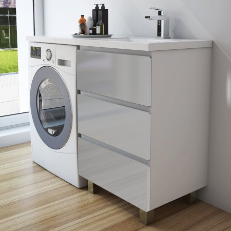 Тумба с раковиной Эстет Dallas Luxe 130 напольная, 3 ящика, R 