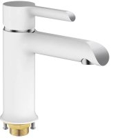 Смеситель для раковины Shevanik S6001F, белый/хром