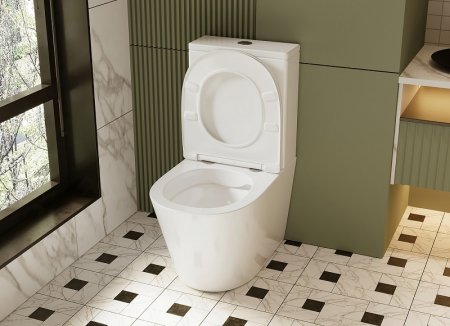 Унитаз компакт Abber Bequem AC1112 с бачком и сиденьем Микролифт 