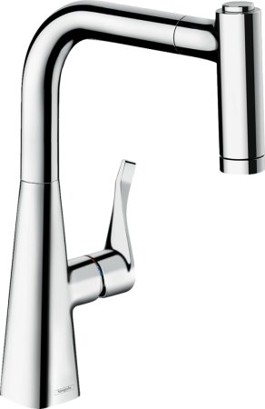 Смеситель Hansgrohe Metris M71 73800000 для кухонной мойки, хром 