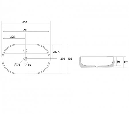 Раковина Abber Bequem 60 AC2113 Белая 