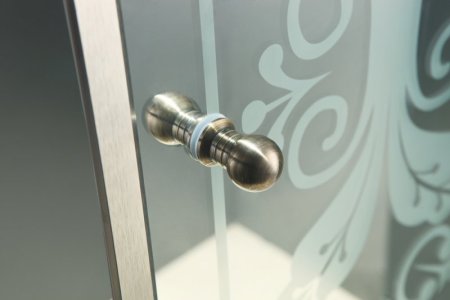 Душевой уголок Cezares Giubileo-R2-90 стекло с узором, бронза 