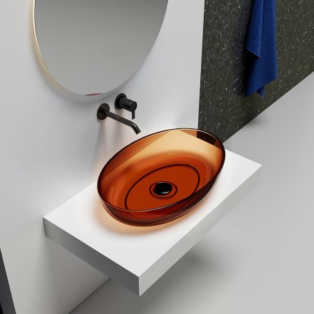 Раковина-чаша Abber Kristall 60 AT2801Opal Коричневая 