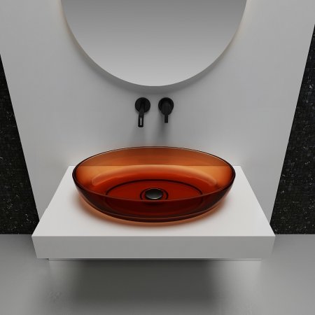 Раковина-чаша Abber Kristall 60 AT2801Opal Коричневая 