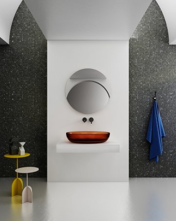 Раковина-чаша Abber Kristall 60 AT2801Opal Коричневая 