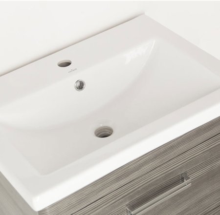 Тумба под раковину Style Line Лотос 60 Plus подвесная Шелк Зебрано 