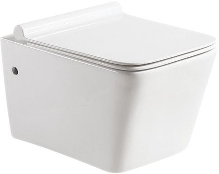 Унитаз подвесной SantiLine SL-5004 безободковый, с микролифтом 