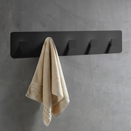 Вешалка для полотенец Abber Stein AS1650MB Черная матовая 