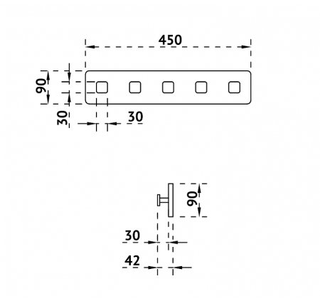 Вешалка для полотенец Abber Stein AS1650MB Черная матовая 