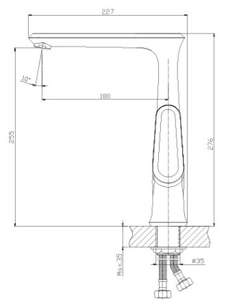 Смеситель Rossinka Z35-27U Хром 