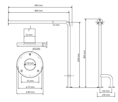 Поручень Bemeta Help program 301122142 правый 