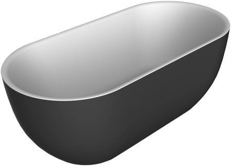 Акриловая ванна BelBagno 150x80 BB70-1500-800-W/NM Черная Белая без гидромассажа 