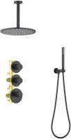 Встраиваемая душевая система с термостатом TIMO Saona SX-2399/03SM, черный