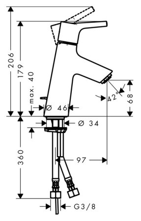 Смеситель Hansgrohe Talis S 72010000 для раковины 