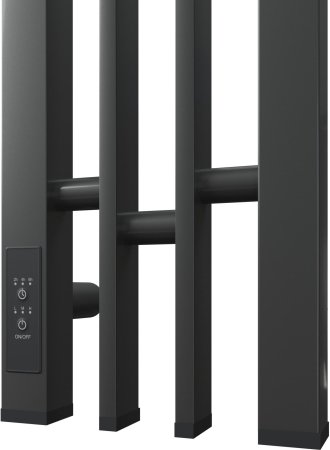 Полотенцесушитель электрический Point Фрея PN20722GB П2 140x1200 диммер слева, графит блеск 
