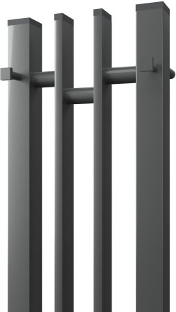 Полотенцесушитель электрический Point Фрея PN20722GB П2 140x1200 диммер слева, графит блеск 