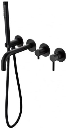 Смеситель для ванны встраиваемый Grocenberg GB5070BL, черный 