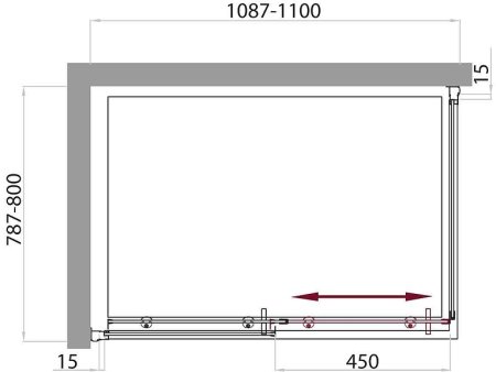 Душевой уголок BelBagno Uno 110x80 UNO-AH-1-110/80-C-Cr профиль Хром стекло прозрачное 