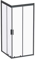 Душевой уголок AM.PM Gem 90х90 W90G-403-090BT профиль Черный матовый стекло прозрачное