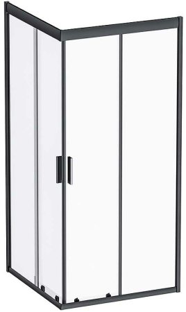 Душевой уголок AM.PM Gem 90х90 W90G-403-090BT профиль Черный матовый стекло прозрачное 