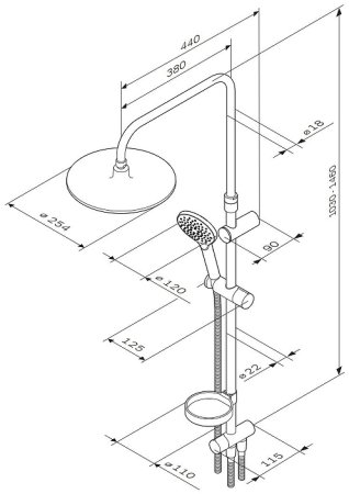 Душевая система AM.PM Like F0780064 Хром 