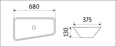 Раковина накладная CeramaLux 78121 