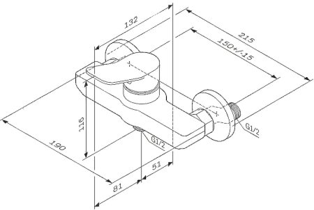 Смеситель для душа AM.PM X-Joy F85A20000 Хром 