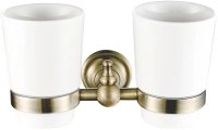 Стакан двойной для ванной комнаты Rose RG1122Q, бронза