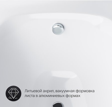 Акриловая ванна AM.PM Sensation 170x75 без гидромассажа 