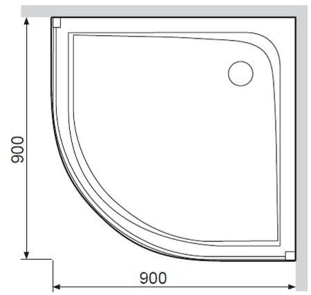 Акриловый поддон для душа AM.PM Like 90x90x16 W80T-301-090W Белый 