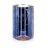 Душевая кабина Deto BМ1510 N LED с гидромассажем BLACK Душевая кабина Deto BМ1510 N LED с гидромассажем BLACK