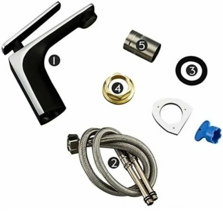 Смеситель для раковины Frap H57 F1057 Черный матовый Хром 